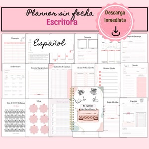 Printable Author Planner —Writers Planner — Spanish Novel Writing Planner — Spanish Author Planner