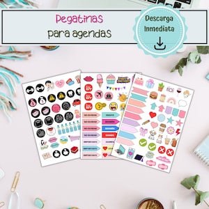 Adesivi stampabili per planner, adesivi stampabili per planner, adesivi Silhouette Studio in PNG e JPG
