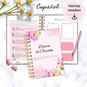 Diario de Oración en Español |Diario de Oración para Imprimible | Planificador de Oraciones | Diario Digital Cristiano | Diario de la Fe