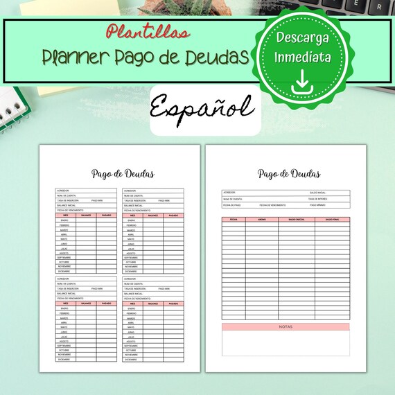 Printable debt payment template, finance template in spanish ...