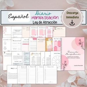 Planificador Ley de Atracción | Imprimible | Guía de Manifestación Digital | Planner Ley de Atracción | Spanish Printables