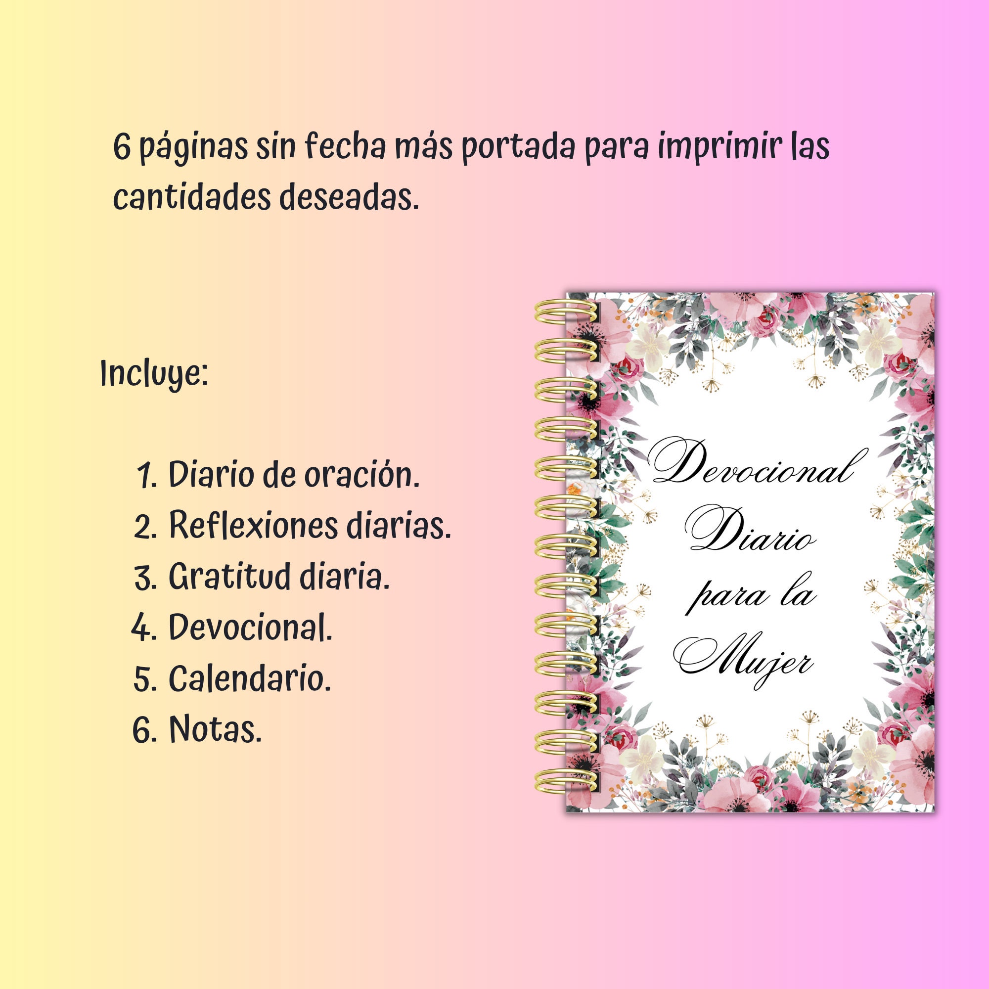 Diario Devocional Imprimible Para La Mujer Diario Cristiano En Español