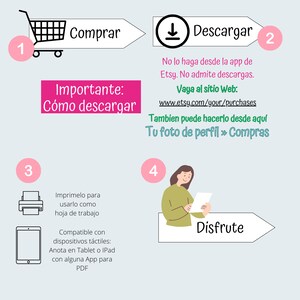 May include: A step-by-step guide on how to download a digital purchase from Etsy. The guide includes instructions on how to download the purchase from a computer or mobile device. It also includes a reminder that Etsy does not allow downloads from the app.