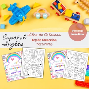 Positive Affirmations Law of Attraction Coloring Pages for Girls for Digital Download | Printable