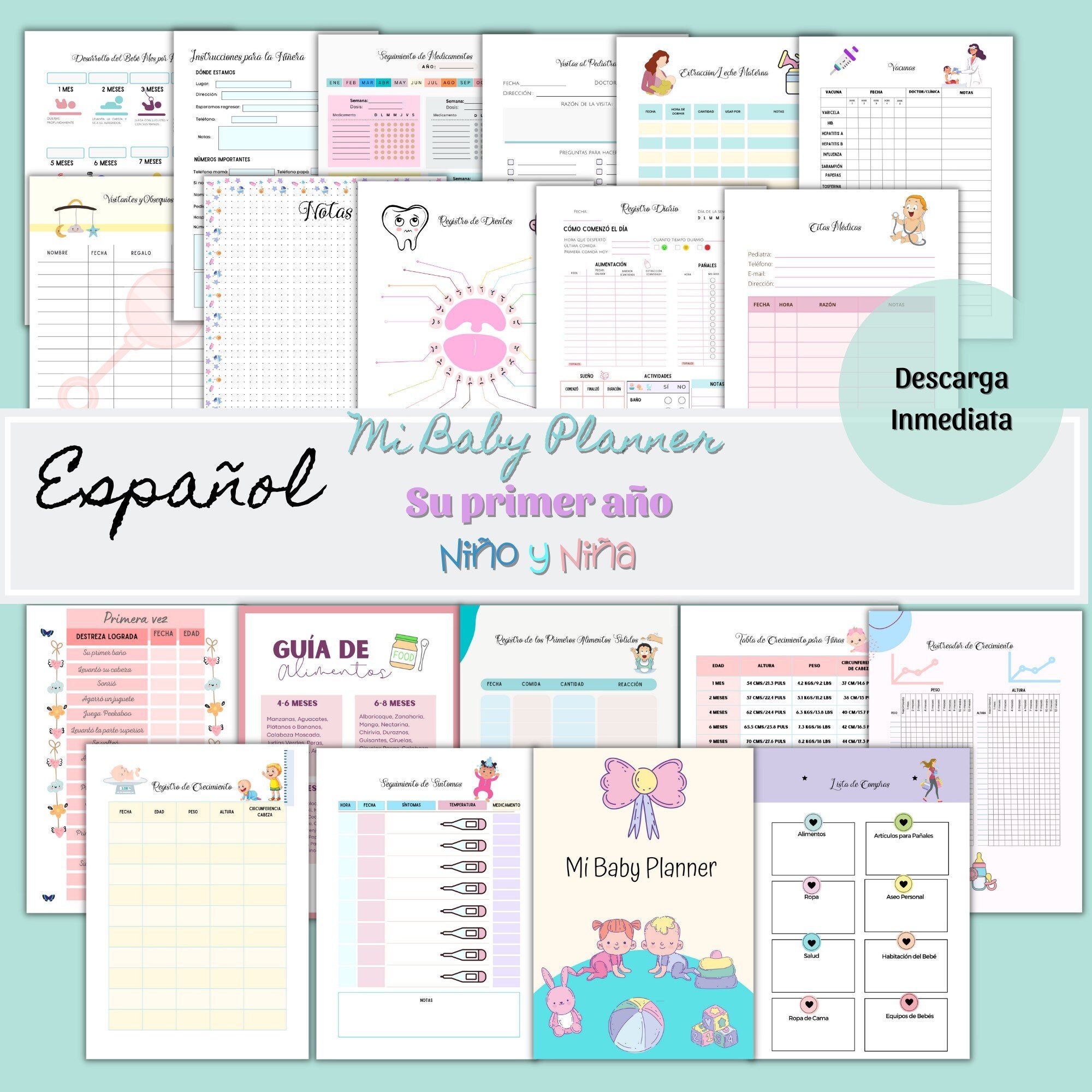 Spanish Baby Planner Printable Baby Planner in Spanish Etsy