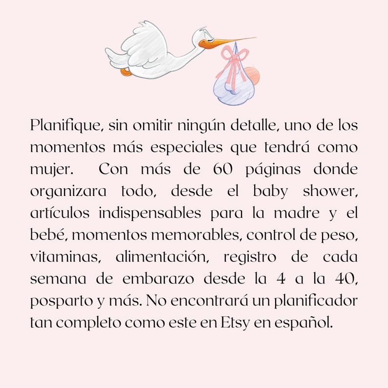 Spanish Pregnancy Planner Imprimible de Embarazo Diario de Etsy España