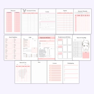 Beauty Salon Planner, Agenda for Stylist, Printable Undated Planner, Hair Salon Appointment Book image 4