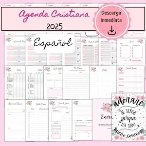 Christian Agenda in Spanish 2025, Christian Agenda 2025, Printable Christian Agenda 2025 in Spanish