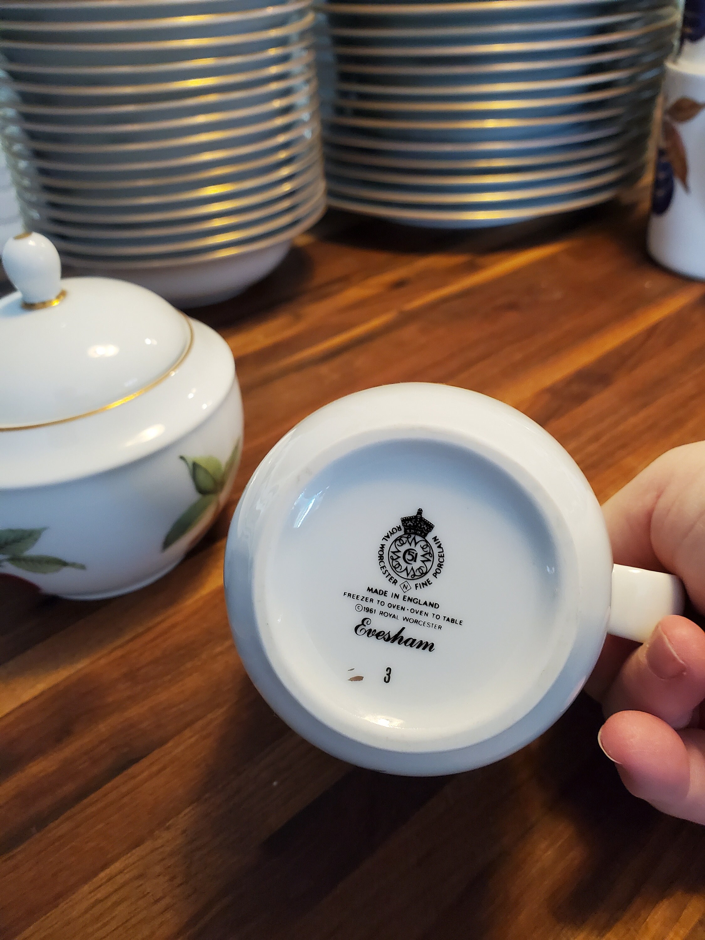 Royal Worcester Evesham Gold Sugar and Creamer Set Etsy