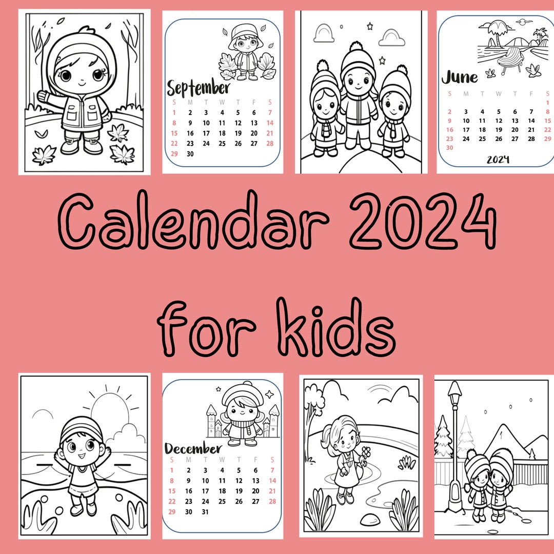 2025 Kids Coloring Calendar A Year of Fun and Creativity, 2025