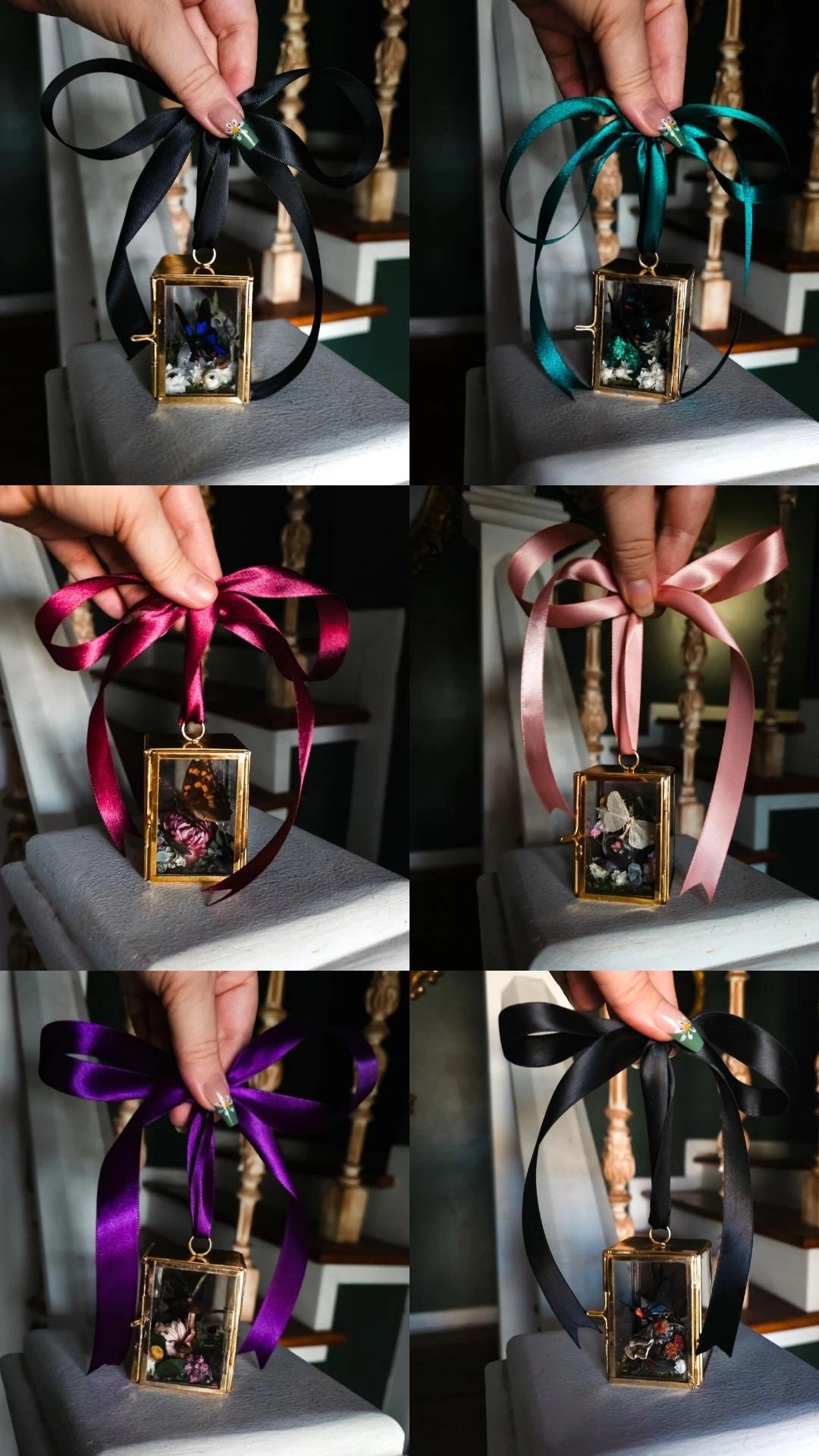 Custom Butterfly and Crystals Suncatcher Ornament curiosity, Oddity