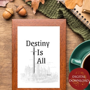 The Last Kingdom Digital Print, Destiny is All, Uhtred of Bebbanburg, Castle