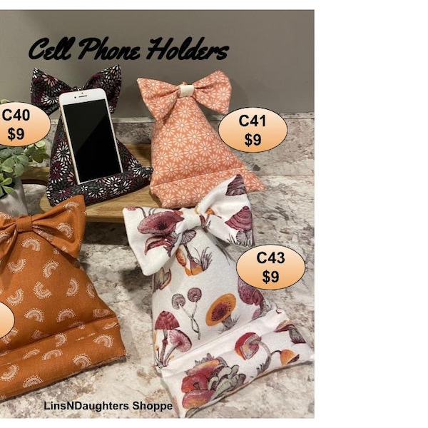 Pillow Cell Phone Stand, IPad, IPhone  Holder, Eye Glasses Holder,  and Tablet Stand Christmas Holiday Gift.