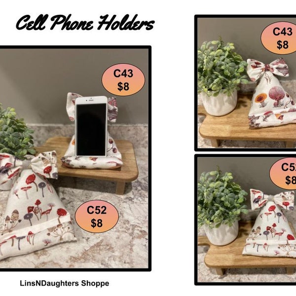 Pillow Cell Phone Holder IPhone Stand Mushroom Themed Mother's Day  Gift