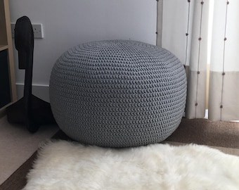 Round Crochet Pouf Pattern - PDF downloadable
