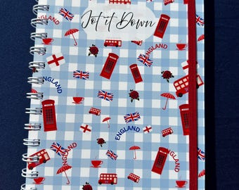 Classic English Icons Softcover Journal | Handmade from scratch ,  Lined Notebook