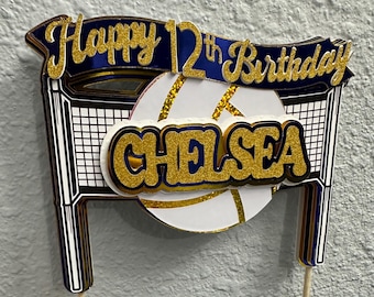 Volleyball 3D cake topper, Personalized, Custom Made