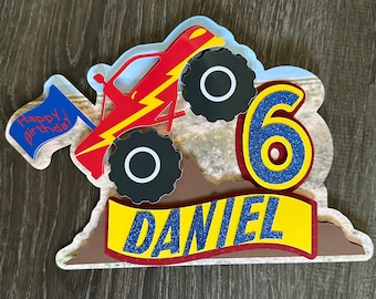 Custom 3D Monster Truck Cake Topper – Personalized Birthday Decoration – Handmade Party Decor