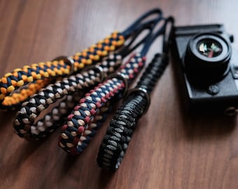 Paracord Camera Strap 15 Colors Option - Wrist Hand Straps - Photography Accessories - Colorful Simple Minimalist Design - Twisted Rope