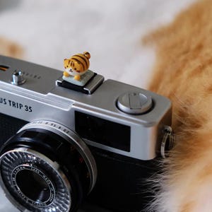 Camera Hotshoe Cover Tiny Kitty Cat 3 Colors - Cute Animals - Handmade from Clay - Flash Cover Hot Shoe Decoration Accessories