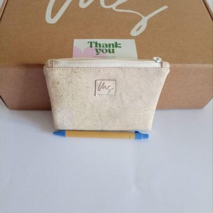 pochette à monnaie en tissu de liège | Pochette durable faite à la main au Portugal | pochette pour cartes | Cadeau pour elle