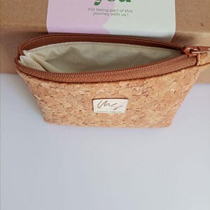 pochette à monnaie en tissu de liège | Pochette durable fabriquée à la main au Portugal | pochette pour cartes | Cadeau pour elle