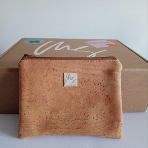 pochette à monnaie en tissu de liège | Pochette durable faite à la main au Portugal | pochette pour cartes | Cadeau pour elle