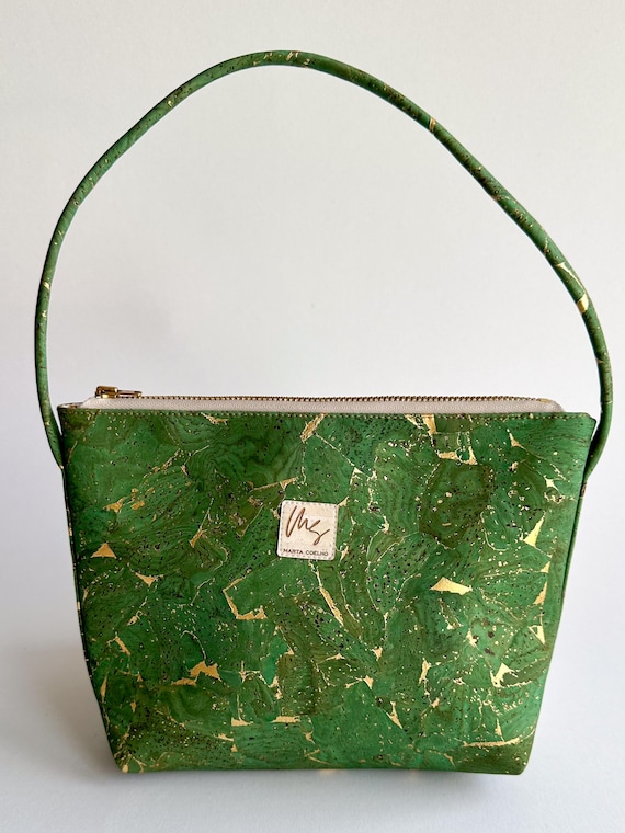 Mini Cork Bag Vegan Leather Mini Bag Cork Fabric Bag Evening