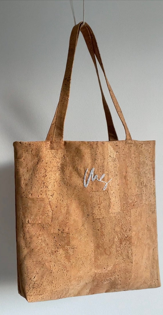 Sac Fourre-Tout Femme En Tissu Liège Camel Beige - Style Bohème Et Léger - Marque Crealiege