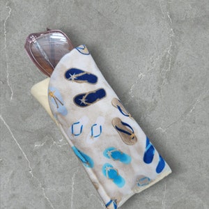 Handmade Cotton Eyeglass Case: Flannel Lined Sunglasses Sleeve