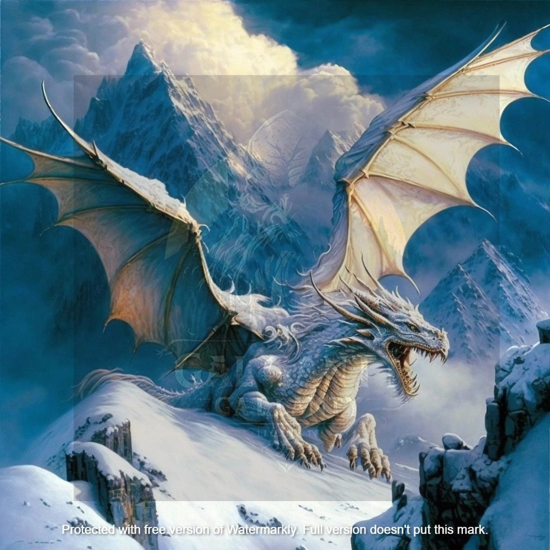 Encounter with a giant white dragon [2560 x 1440] : r/wallpaper