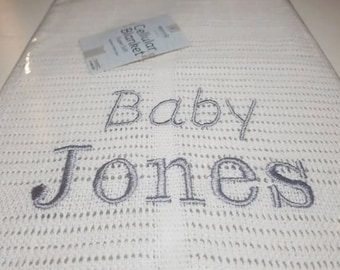 Personalised baby cellular blanket