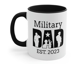 Personalized Military Dad Coffee Mug, Custom US Army Soldier Mug, Dad Appreciation Cup, Father's Day Gift, Thank You Gift for Dad From Kids