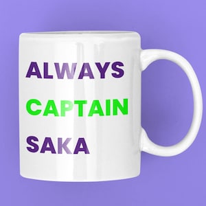 Always Captain Saka Fantasy Football Addict Mug - Unique Gift, Fantasy Football, FPL Lover, Football Fan Gifts, For BF