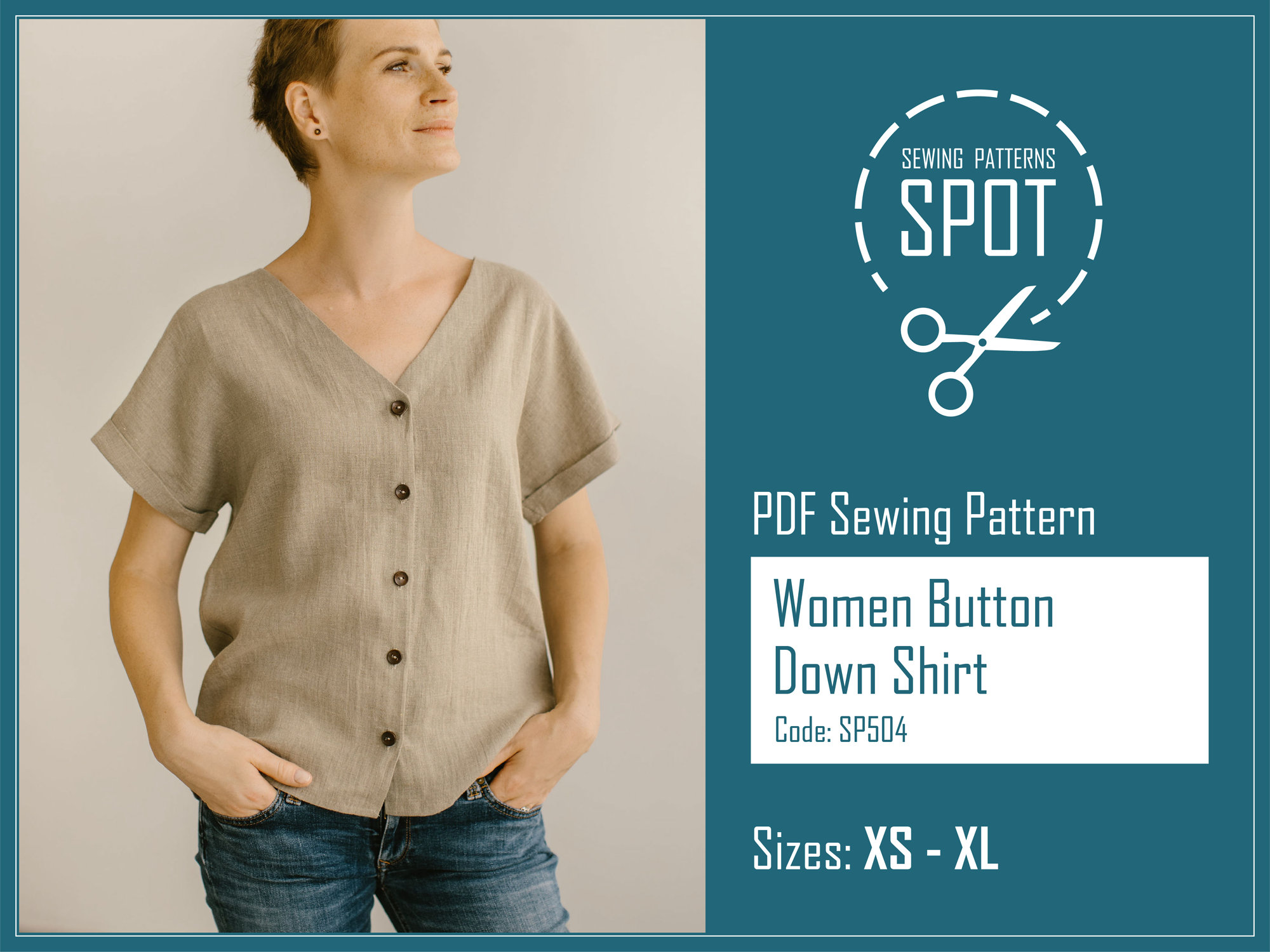 Women Pants + Blouse PDF sewing patterns Size XXS- XL