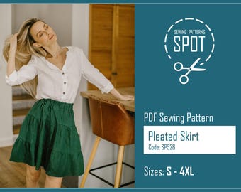 Women's Skirt Sewing Pattern | Tiered Skirt DIY (PDF Download)
