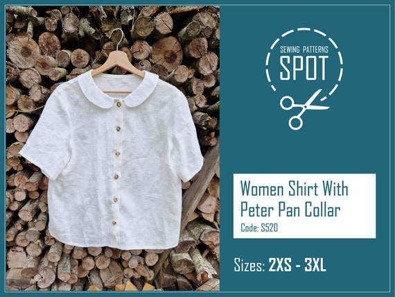 peter pan collar top women's
