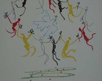 Grabado cubista de edición limitada, obra de Pablo Picasso, firmado y numerado a mano.