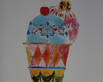 Fine Pop Art limited edition print - illustration - ice cream, Andy Warhol, signed & numbered