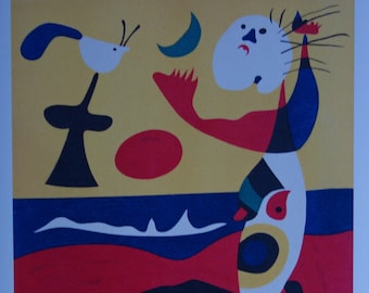 Fine Surrealist limited edition print, Joan Miro, signed & numbered