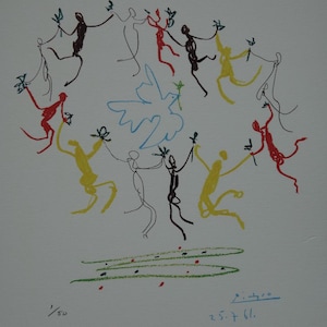 ピカソ　リトグラフ　手書きナンバー入り　絵 Picasso hand signed - Etsy 日本