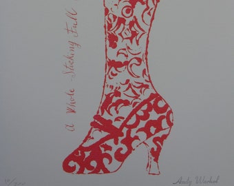 Andy Warhol “six Shoes” Limited Edition Lithograph Print, Plate