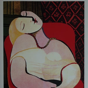 Fine Cubist limited edition print - femme, Pablo Picasso, signed & stamped