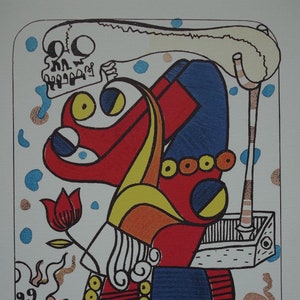 "Kunstdruck, limitierte Auflage, surreale Spielkarten - Joker, Salvador Dali ""Salvator Dali"", signiert und nummeriert mit Bleistift."