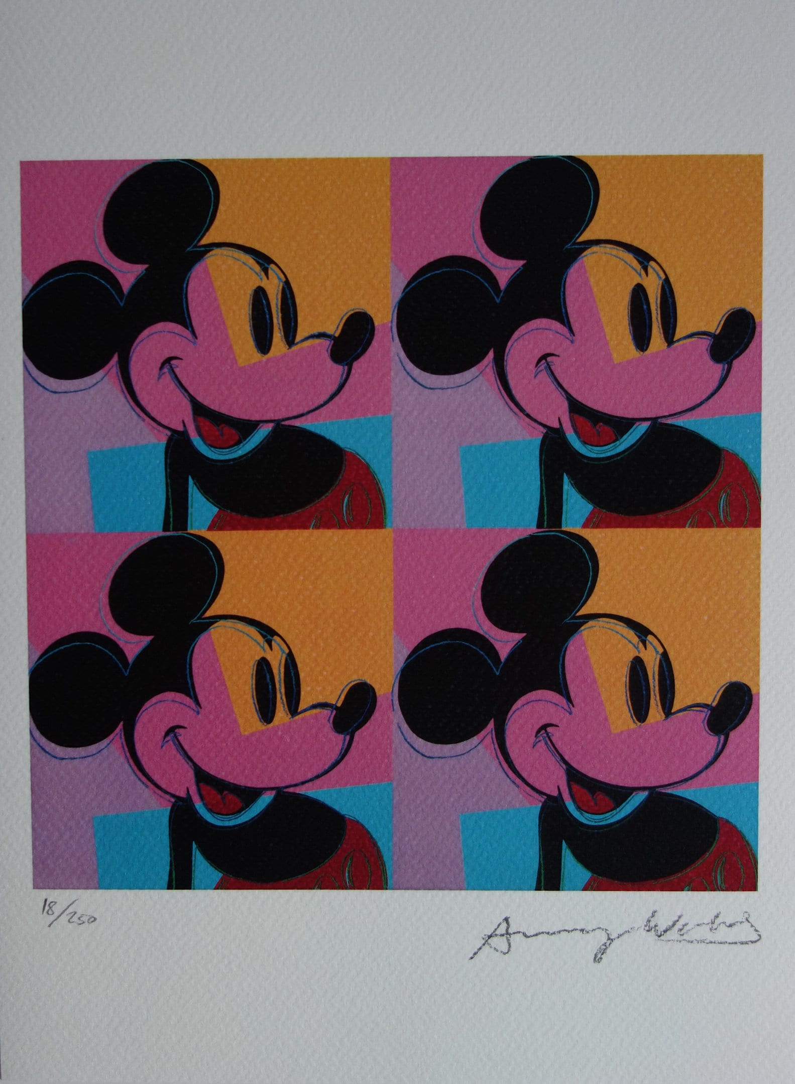Fine Pop Art Limited Edition Print - Mickey Mouse, Andy