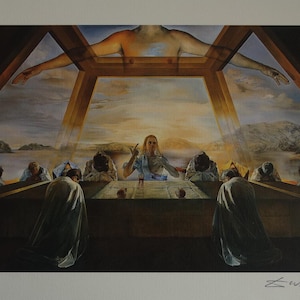 Fine Surrealist limited edition print, Last supper, Salvador Dali, signed & numbered in pencil