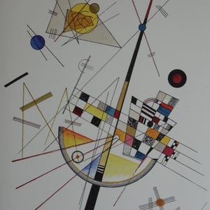 Fine rare edition print – Abstract composition,  Wassily Kandinsky, signed