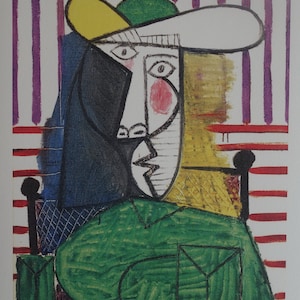 Fine Cubist edition print - portrait of a woman, Pablo Picasso, signed & stamped