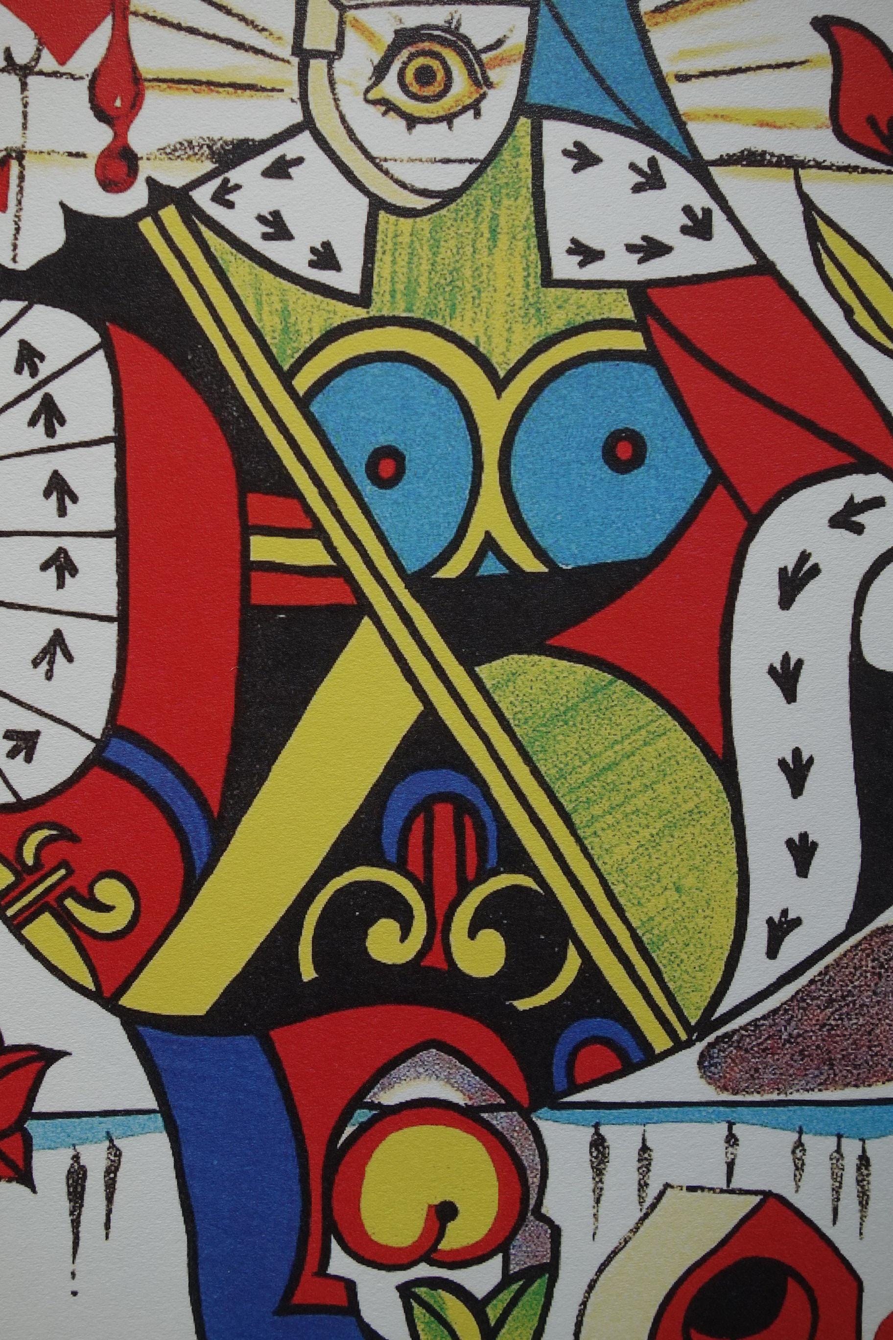 サルバドール・ダリ　トランプ　レア 限定版のシュルレアリスムの素晴らしい版画、シュルレアリスムの