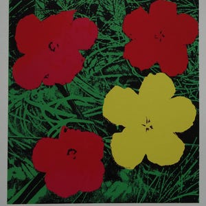Fine Pop Art limited edition print – Flowers, Andy Warhol, stamp signed & numbered